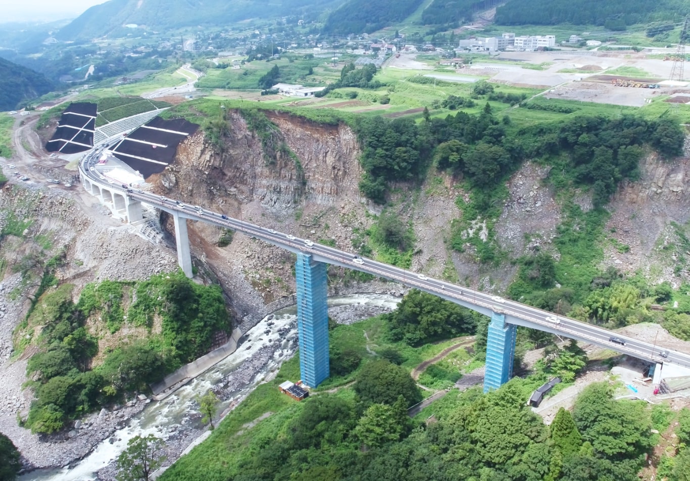 熊本震災復興事業（村道栃の木～立野線）